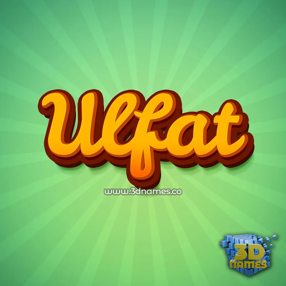 ulfat in Green Rays style - 3D name wallpaper