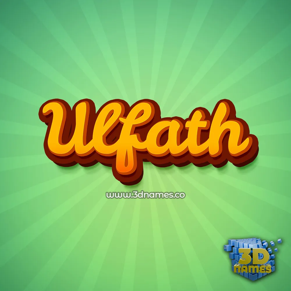 ulfath in Green Rays style - 3D name wallpaper