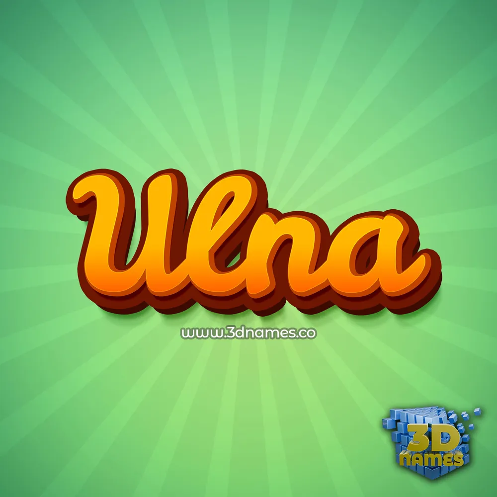 ulna in Green Rays style - 3D name wallpaper