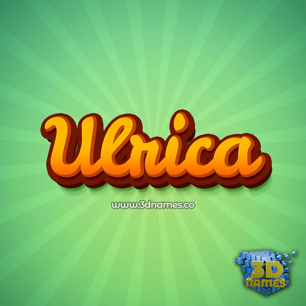 ulrica in Green Rays style - 3D name wallpaper