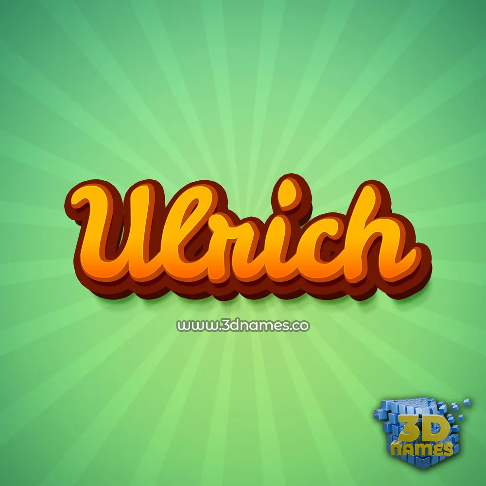 ulrich in Green Rays style - 3D name wallpaper
