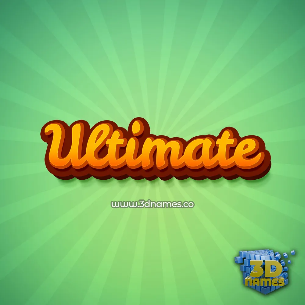 ultimate in Green Rays style - 3D name wallpaper