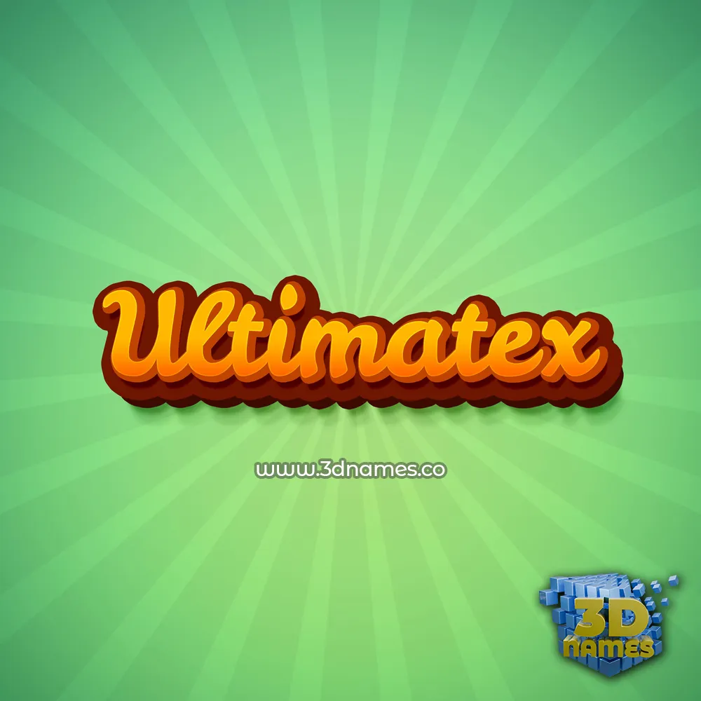 ultimatex in Green Rays style - 3D name wallpaper