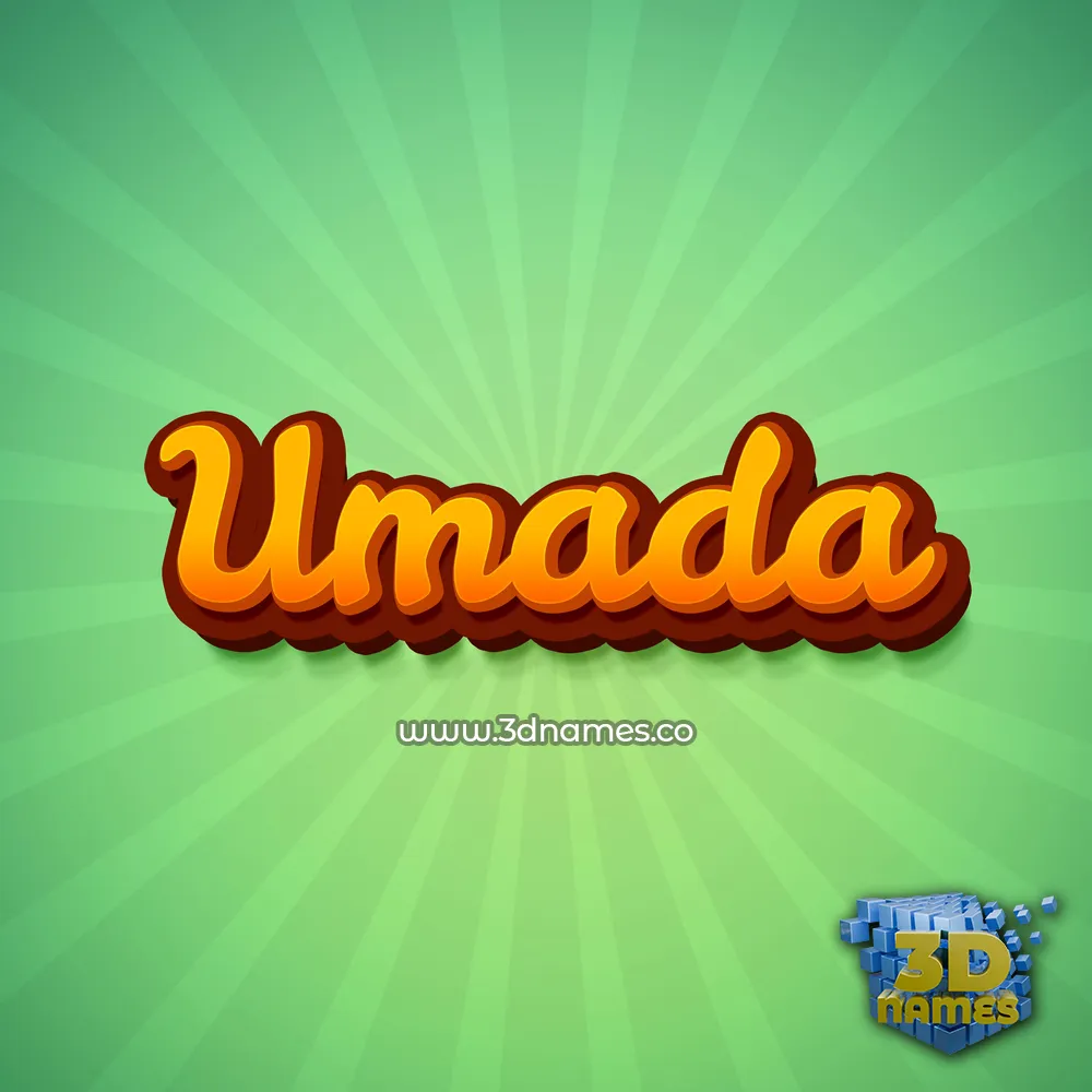 umada in Green Rays style - 3D name wallpaper