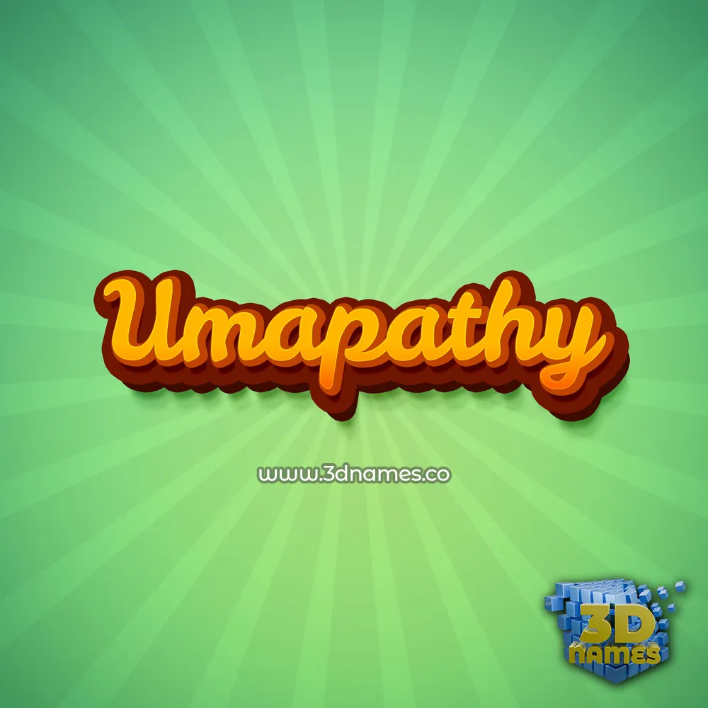 umapathy in Green Rays style - 3D name wallpaper