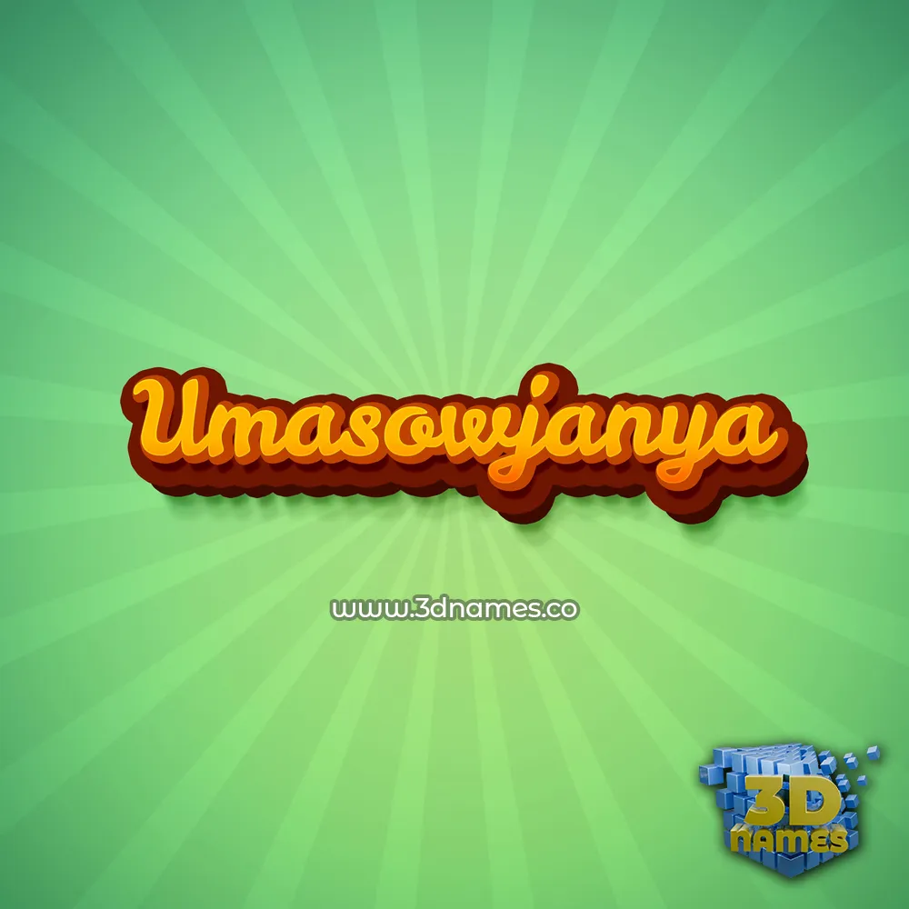 umasowjanya in Green Rays style - 3D name wallpaper