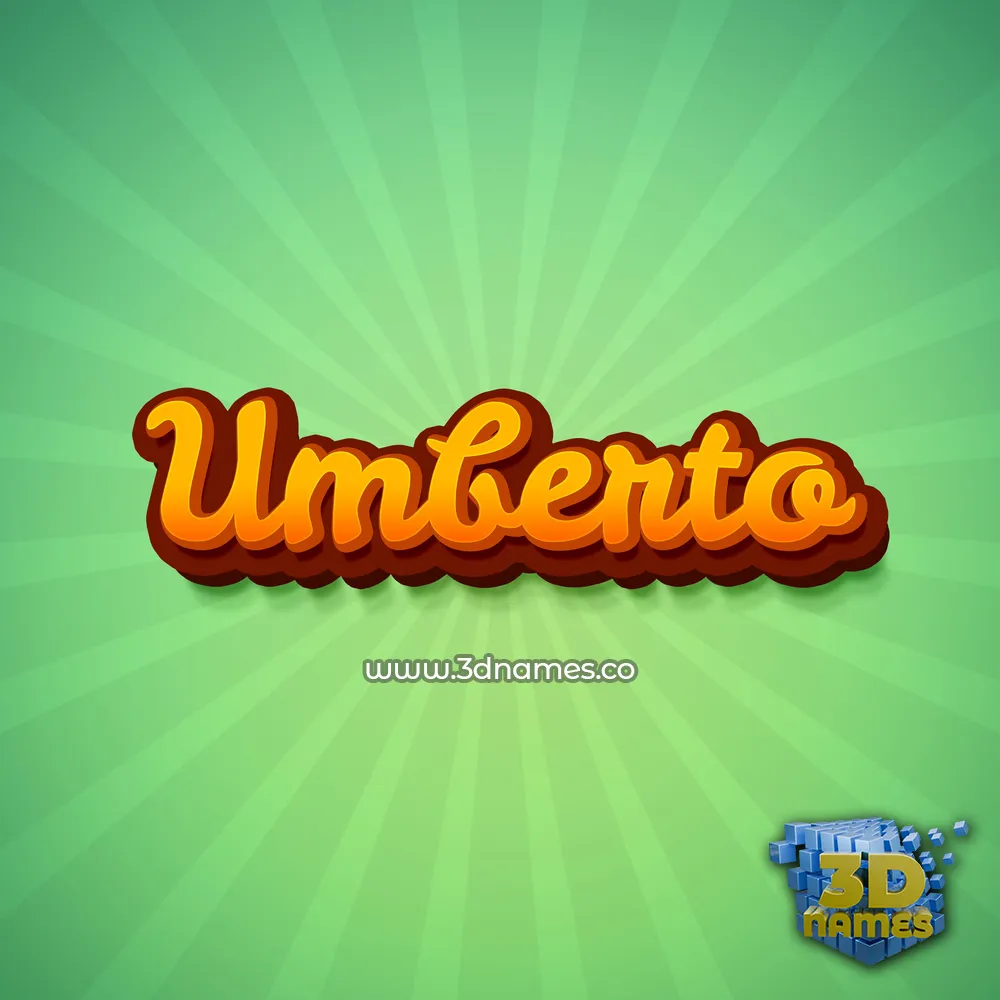 umberto in Green Rays style - 3D name wallpaper
