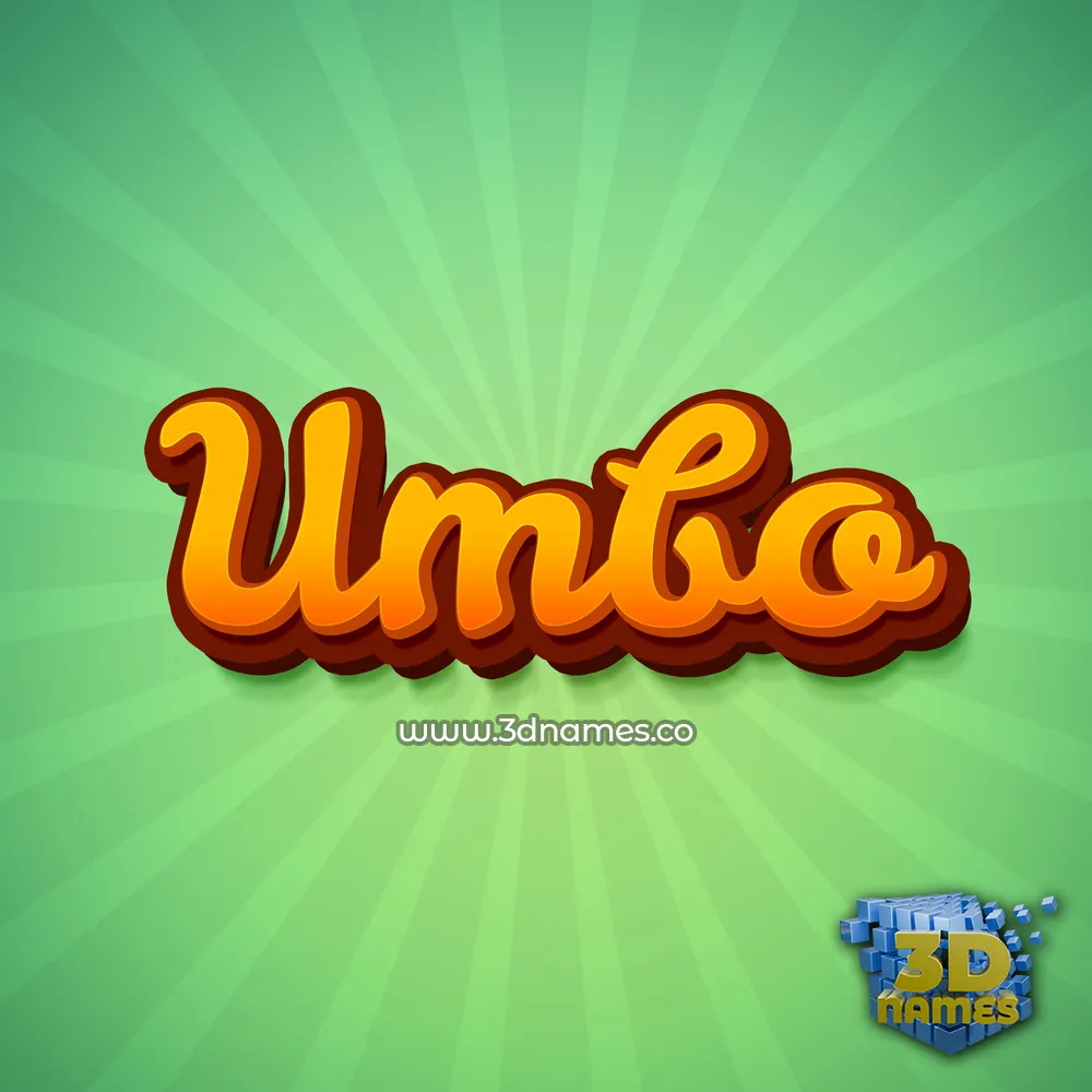 umbo in Green Rays style - 3D name wallpaper