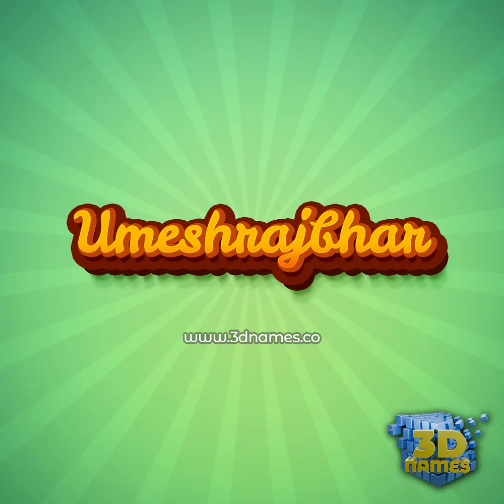 umeshrajbhar in Green Rays style - 3D name wallpaper