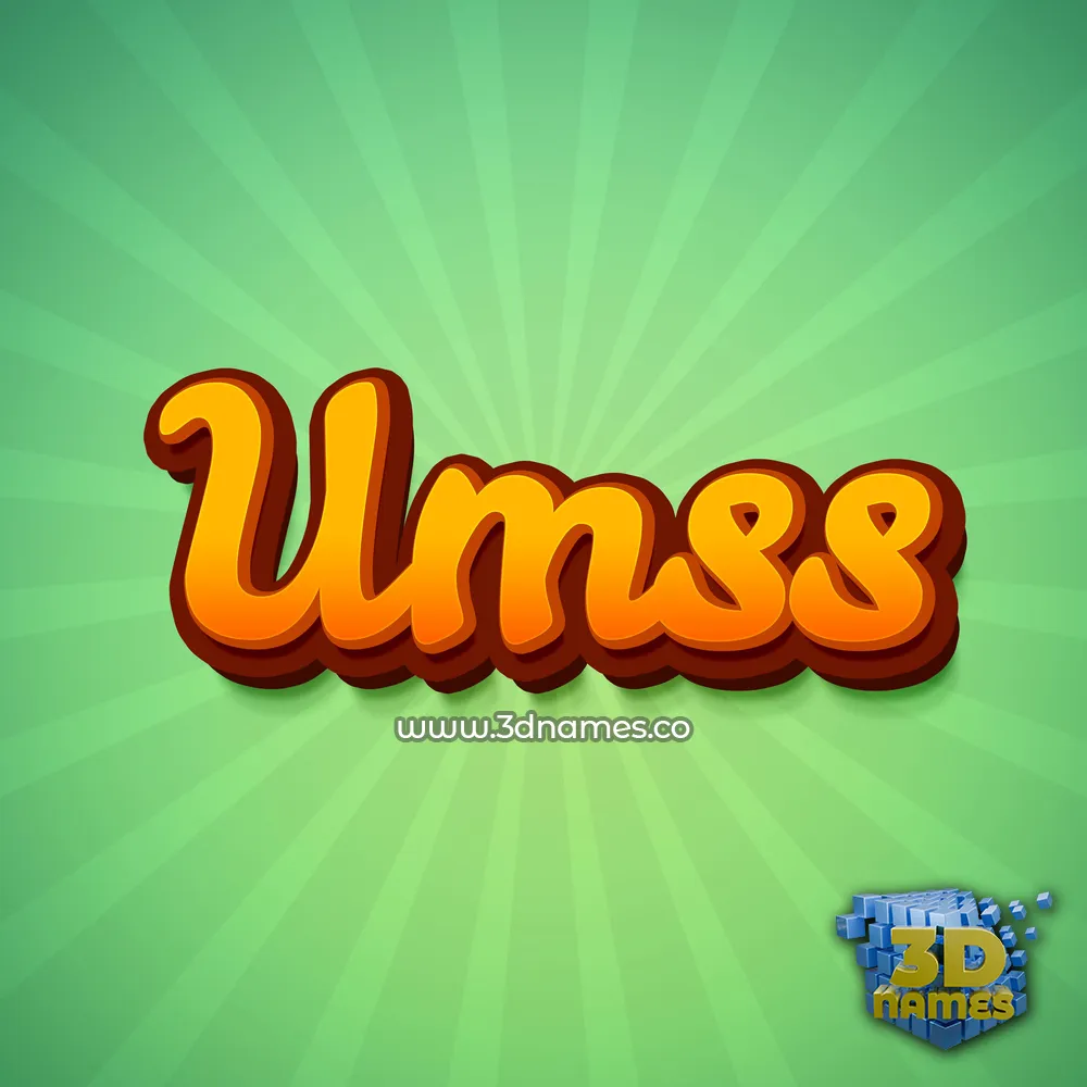 umss in Green Rays style - 3D name wallpaper