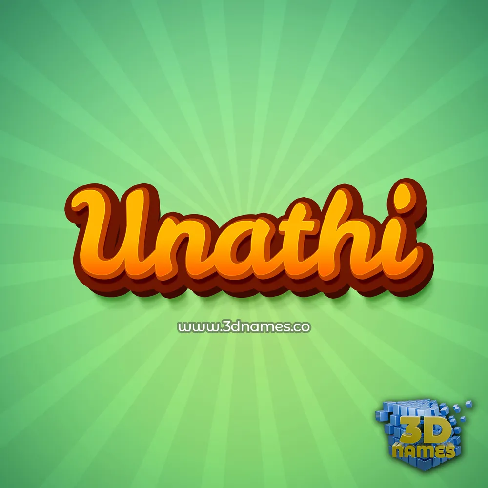 unathi in Green Rays style - 3D name wallpaper