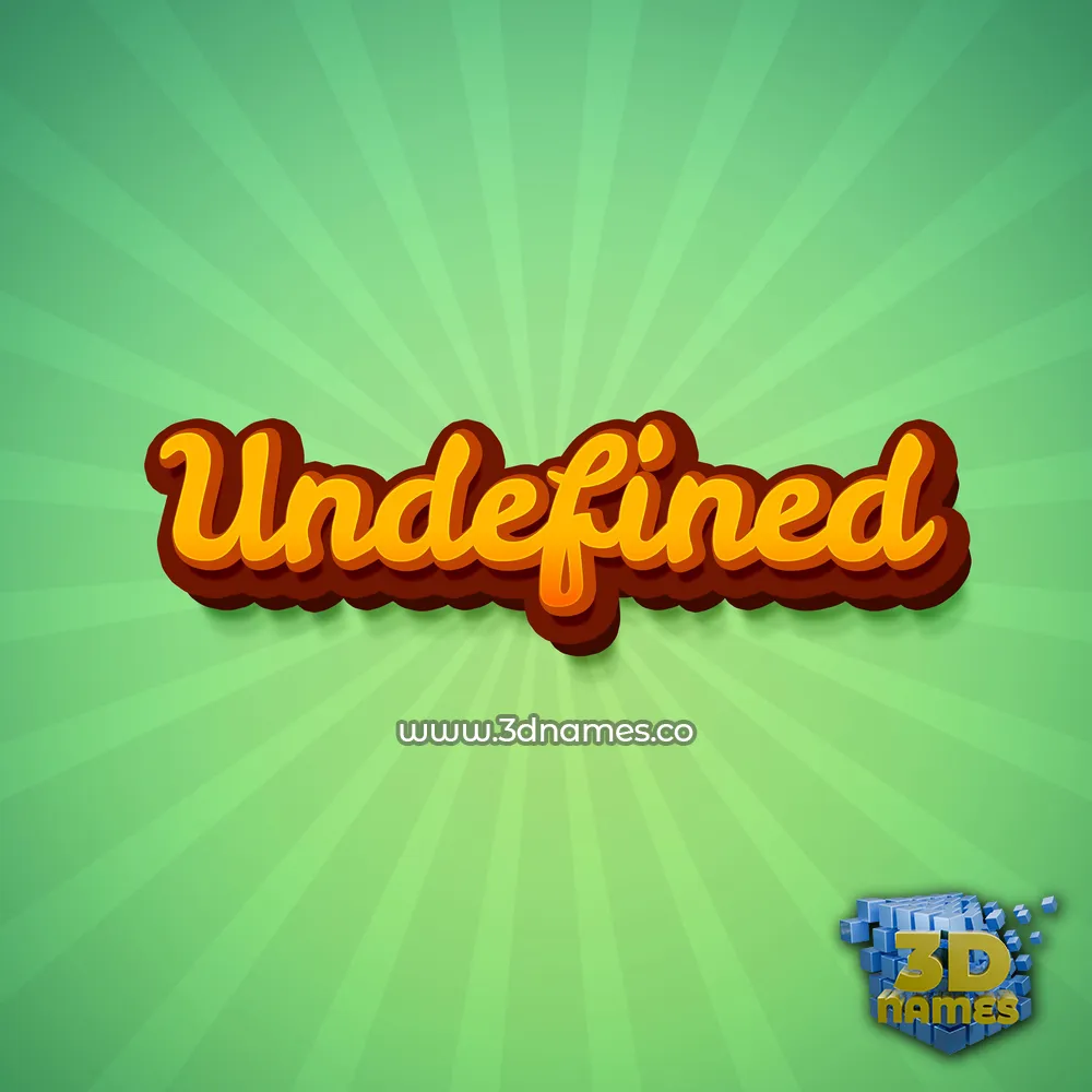 undefined in Green Rays style - 3D name wallpaper
