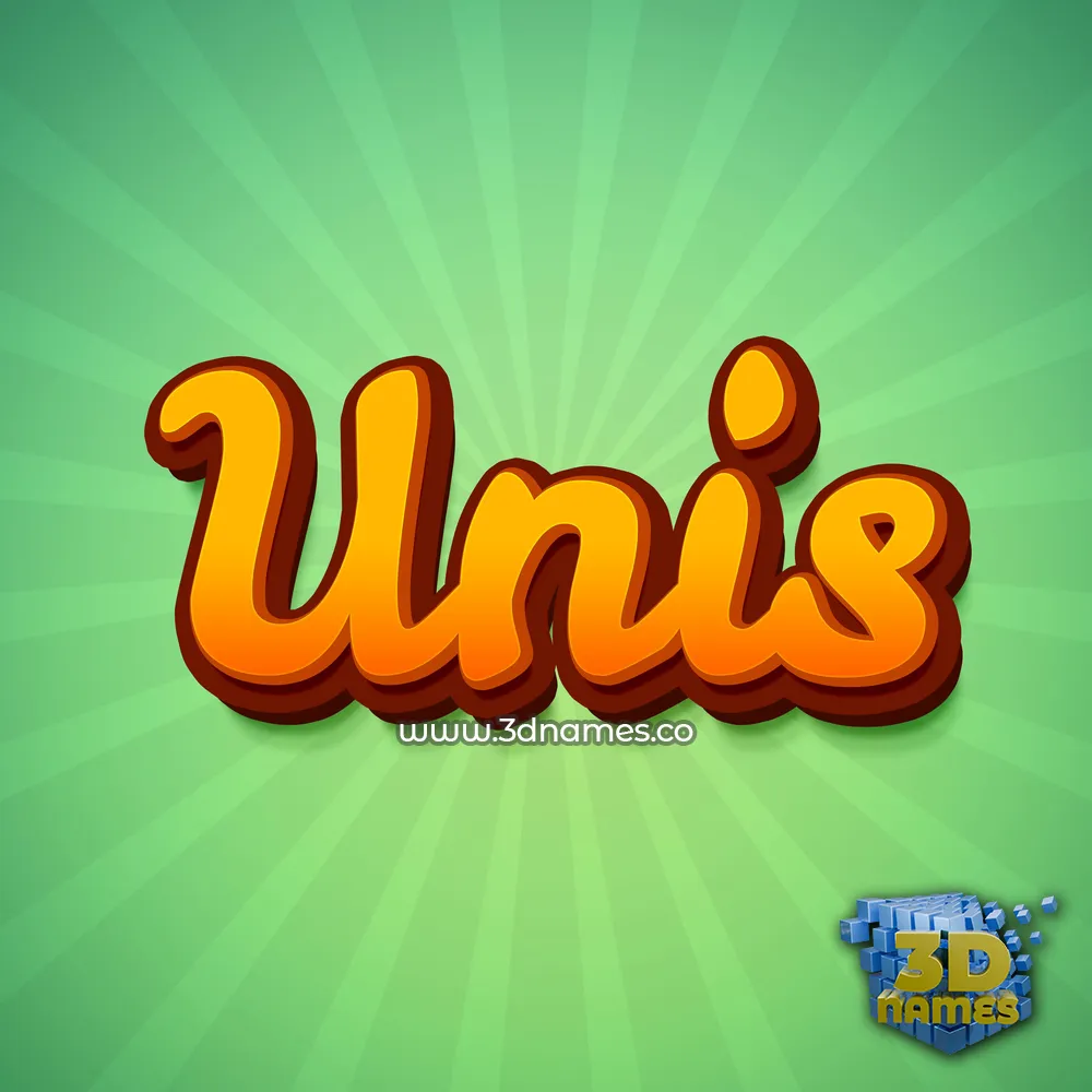 unis in Green Rays style - 3D name wallpaper