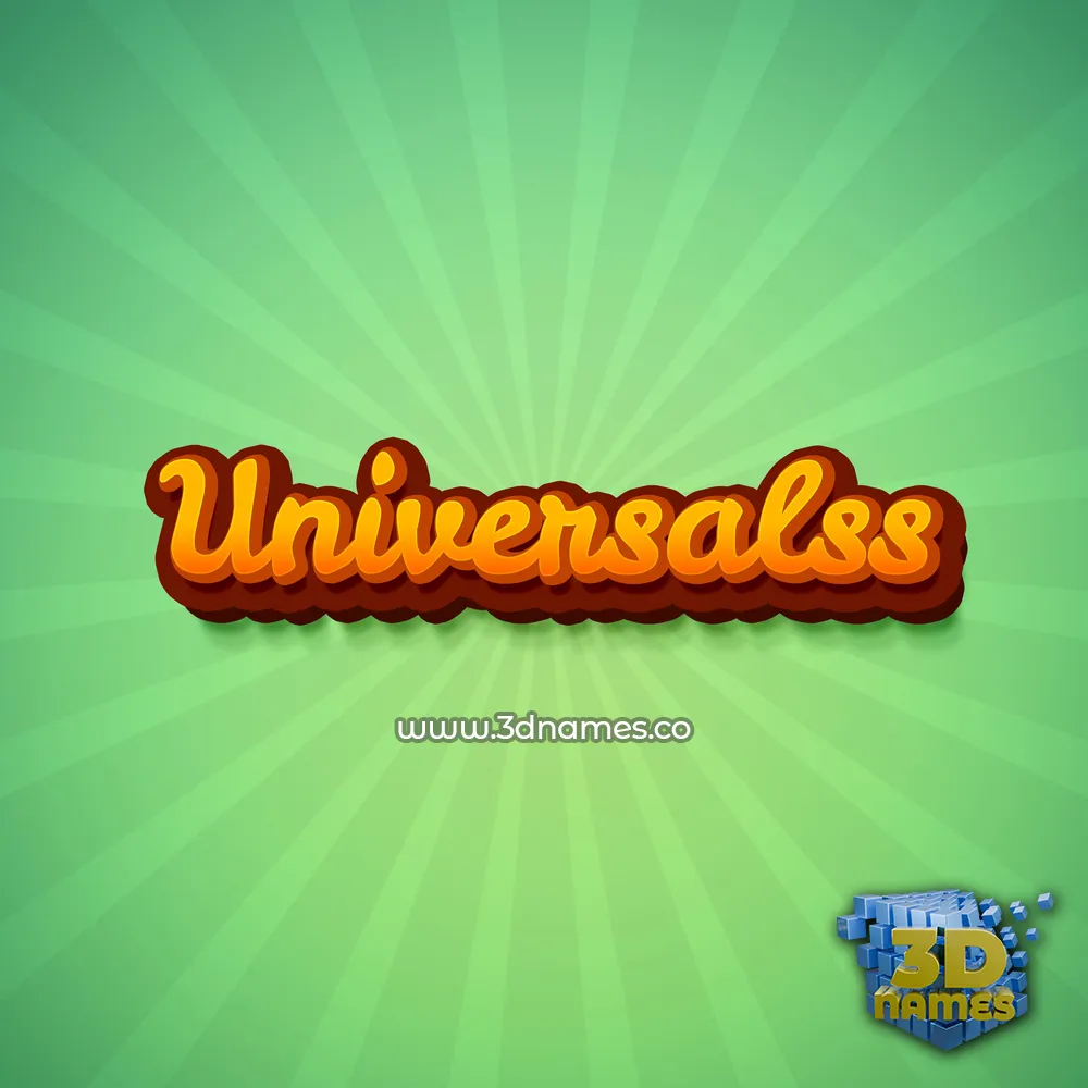 universalss in Green Rays style - 3D name wallpaper