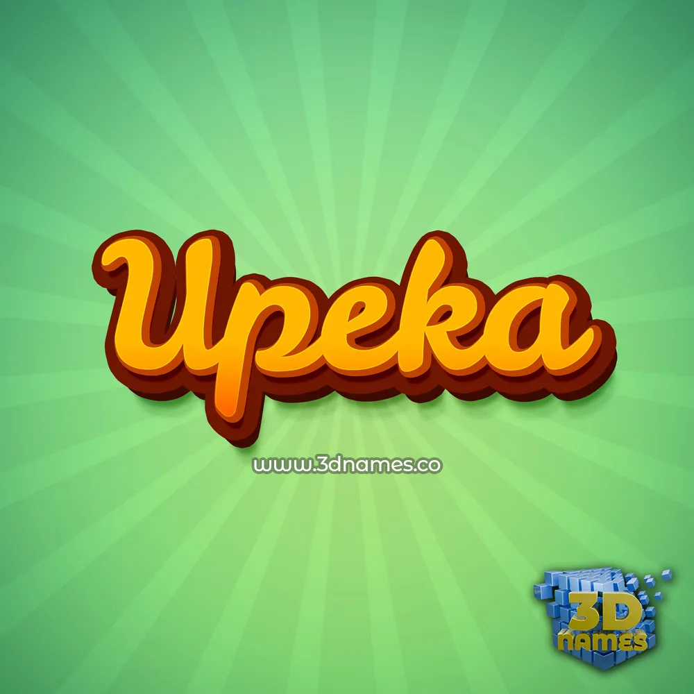 upeka in Green Rays style - 3D name wallpaper