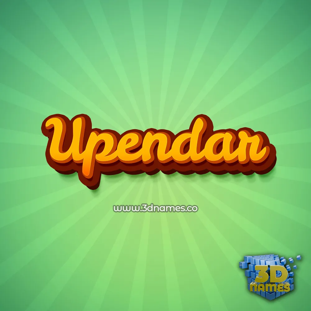 upendar in Green Rays style - 3D name wallpaper