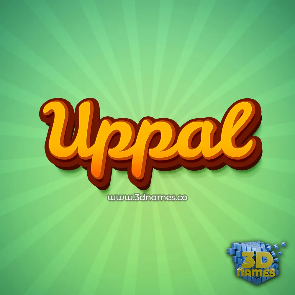 uppal in Green Rays style - 3D name wallpaper