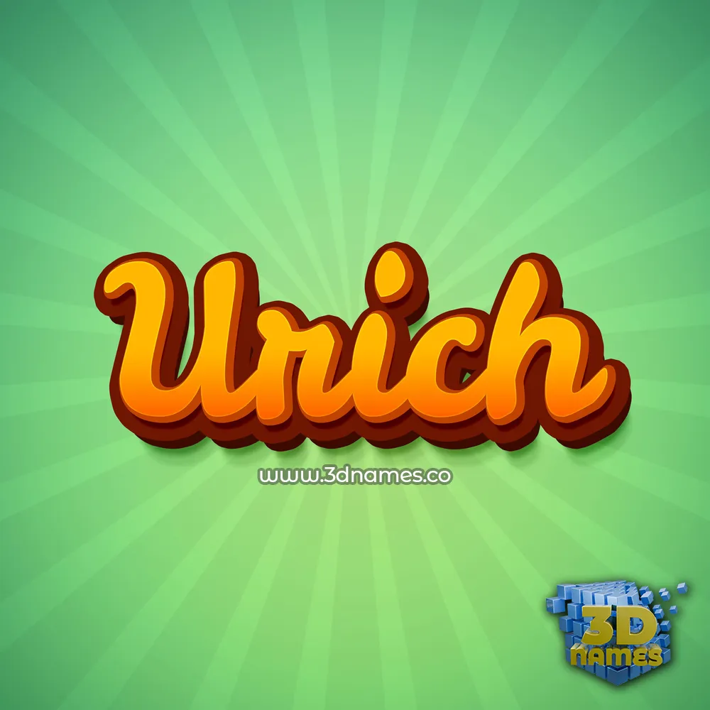 urich in Green Rays style - 3D name wallpaper