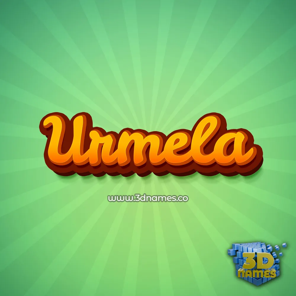 urmela in Green Rays style - 3D name wallpaper