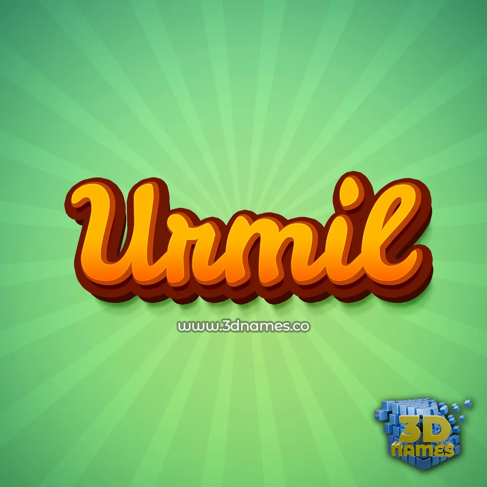 urmil in Green Rays style - 3D name wallpaper