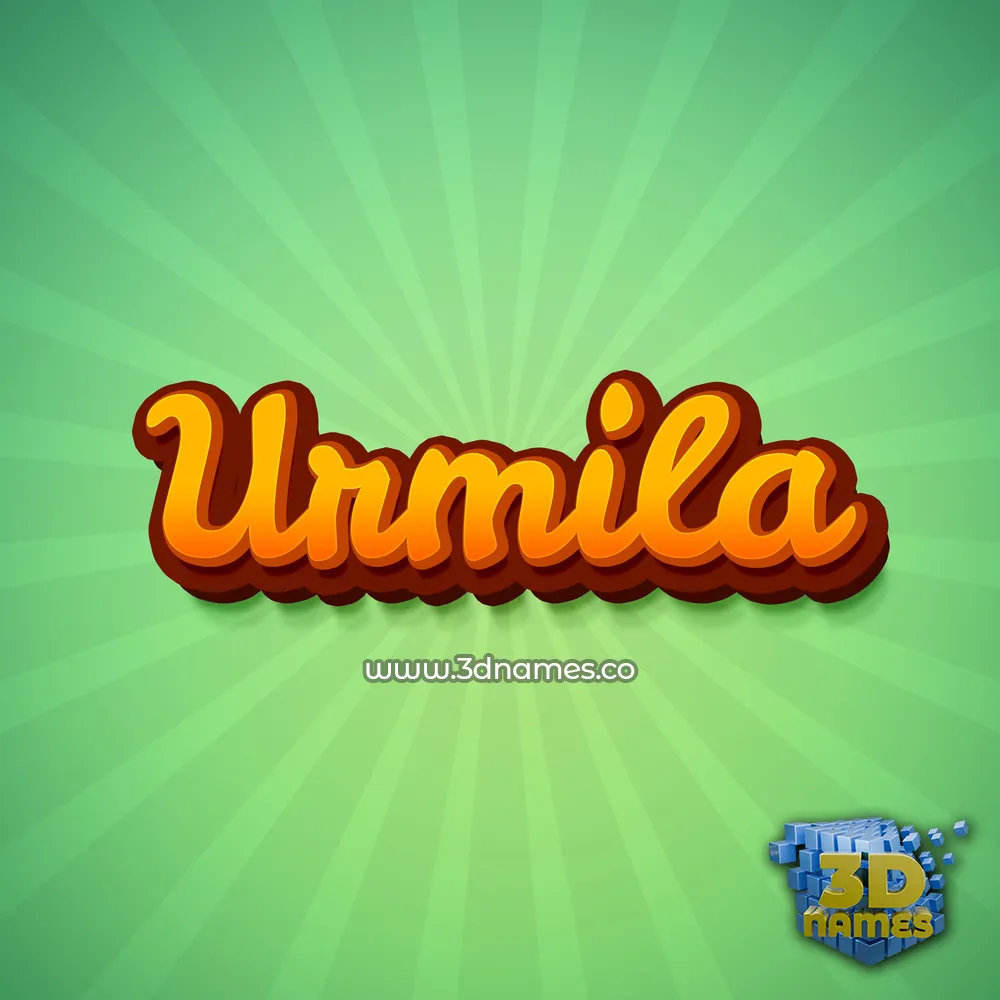 urmila in Green Rays style - 3D name wallpaper