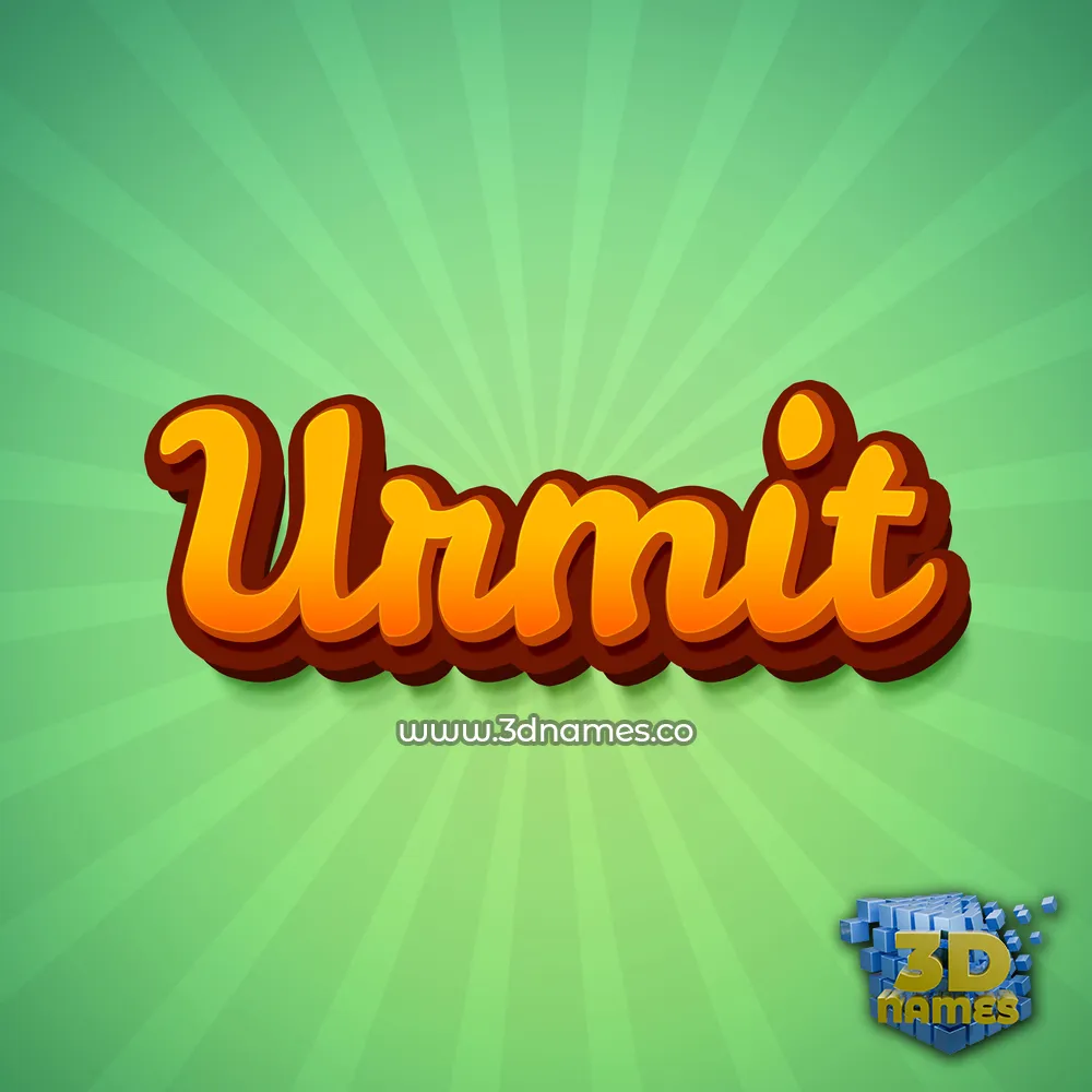 urmit in Green Rays style - 3D name wallpaper