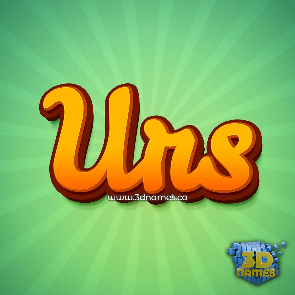 urs in Green Rays style - 3D name wallpaper