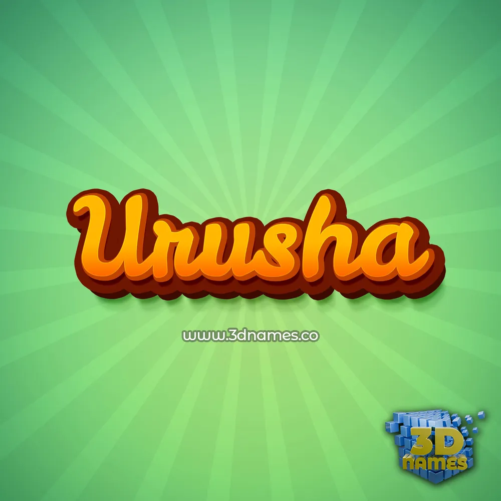 urusha in Green Rays style - 3D name wallpaper