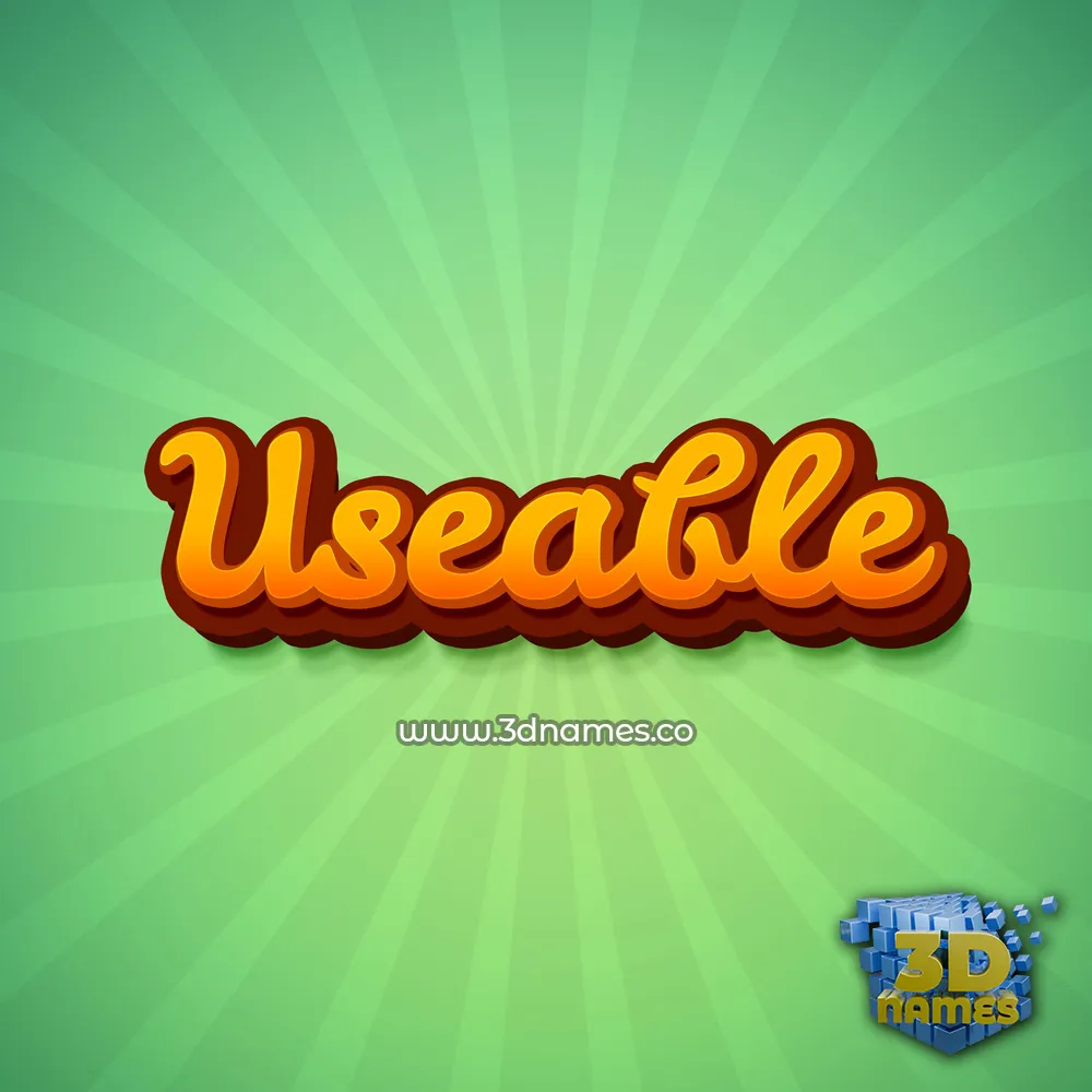 useable in Green Rays style - 3D name wallpaper