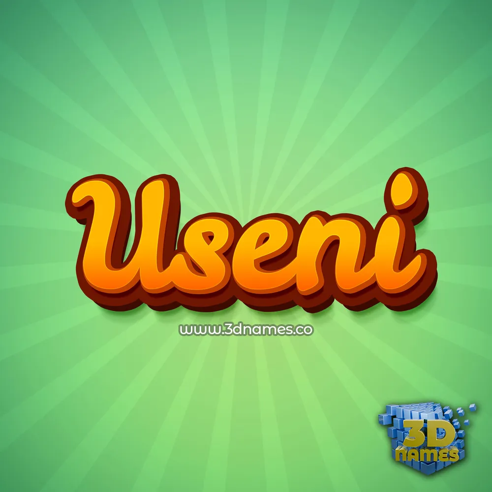 useni in Green Rays style - 3D name wallpaper