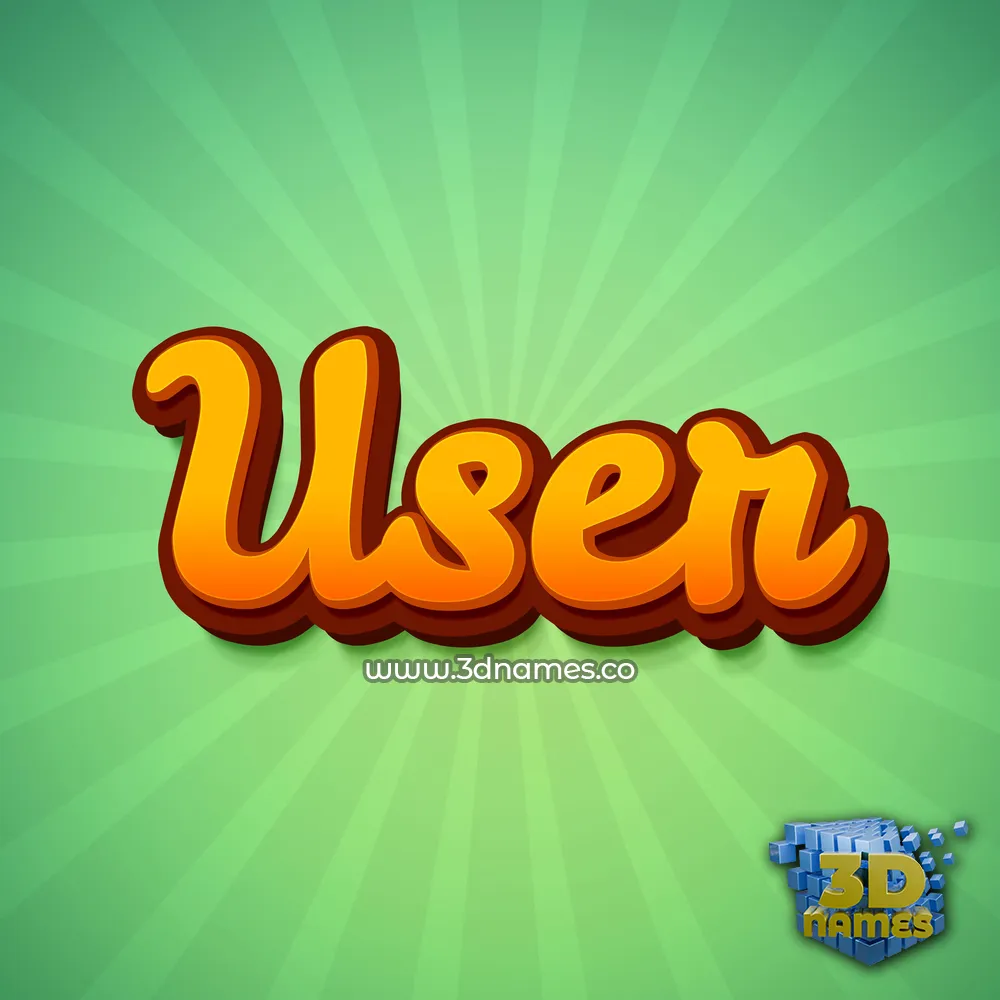 user in Green Rays style - 3D name wallpaper
