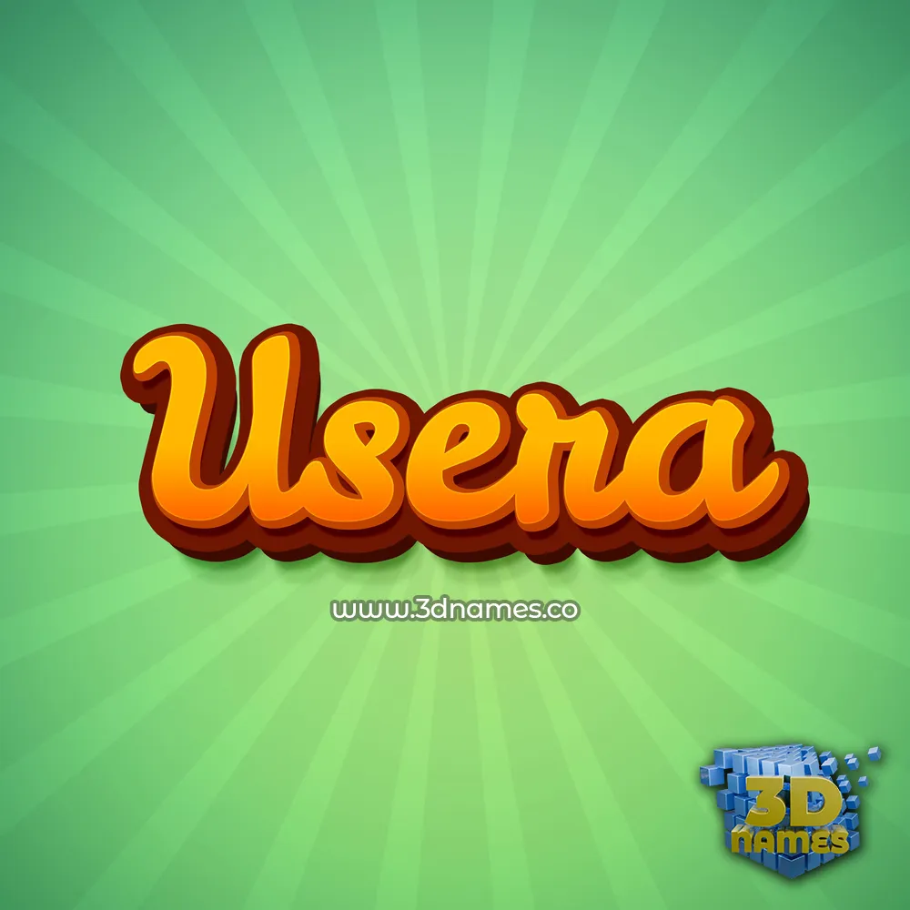 usera in Green Rays style - 3D name wallpaper