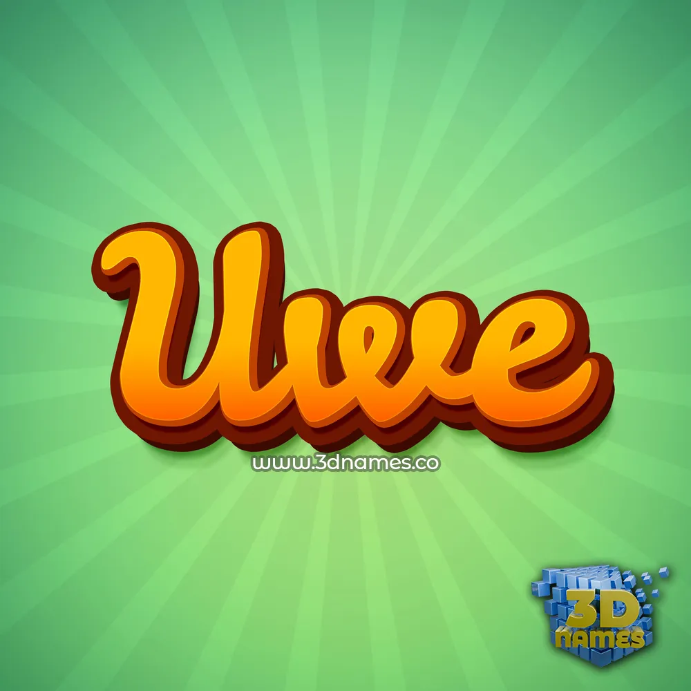 uwe in Green Rays style - 3D name wallpaper