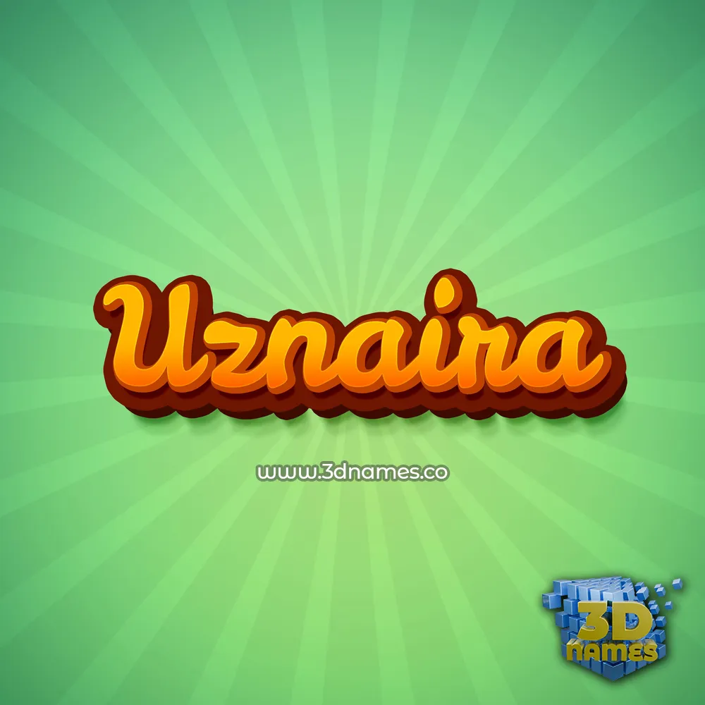 uznaira in Green Rays style - 3D name wallpaper