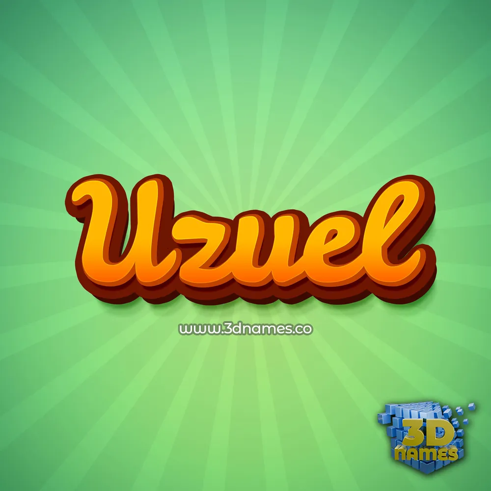 uzuel in Green Rays style - 3D name wallpaper