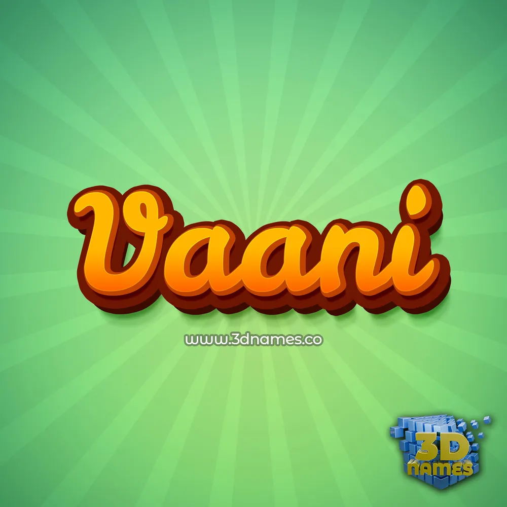 vaani in Green Rays style - 3D name wallpaper
