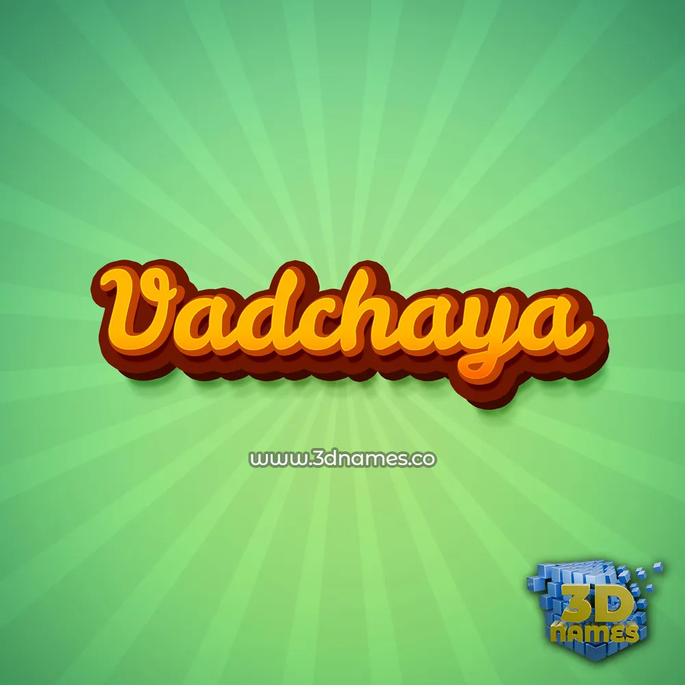 vadchaya in Green Rays style - 3D name wallpaper