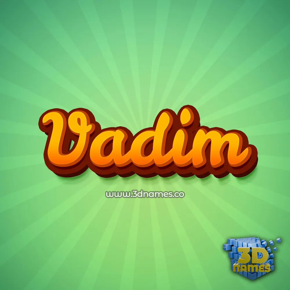 vadim in Green Rays style - 3D name wallpaper