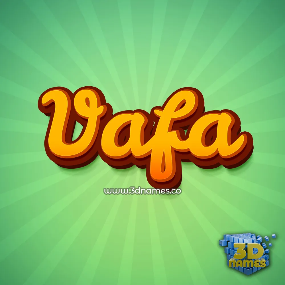 vafa in Green Rays style - 3D name wallpaper