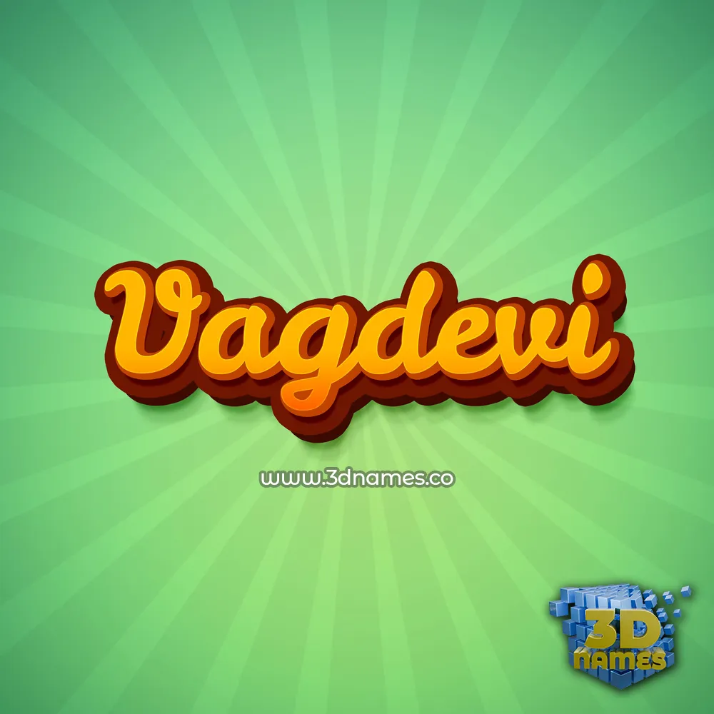 vagdevi in Green Rays style - 3D name wallpaper