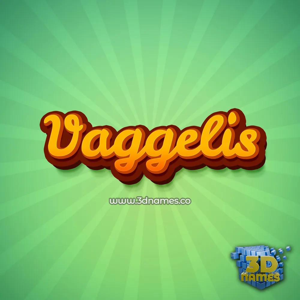 vaggelis in Green Rays style - 3D name wallpaper