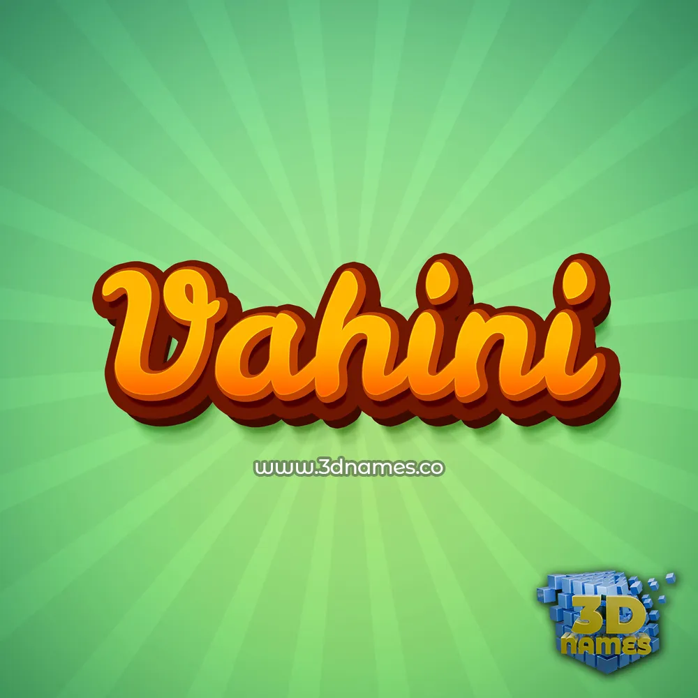 vahini in Green Rays style - 3D name wallpaper