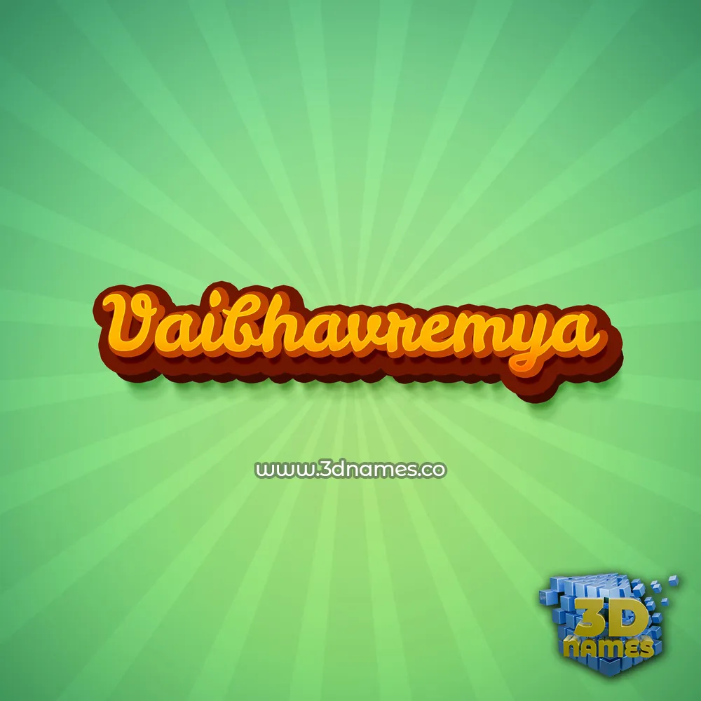 vaibhavremya in Green Rays style - 3D name wallpaper