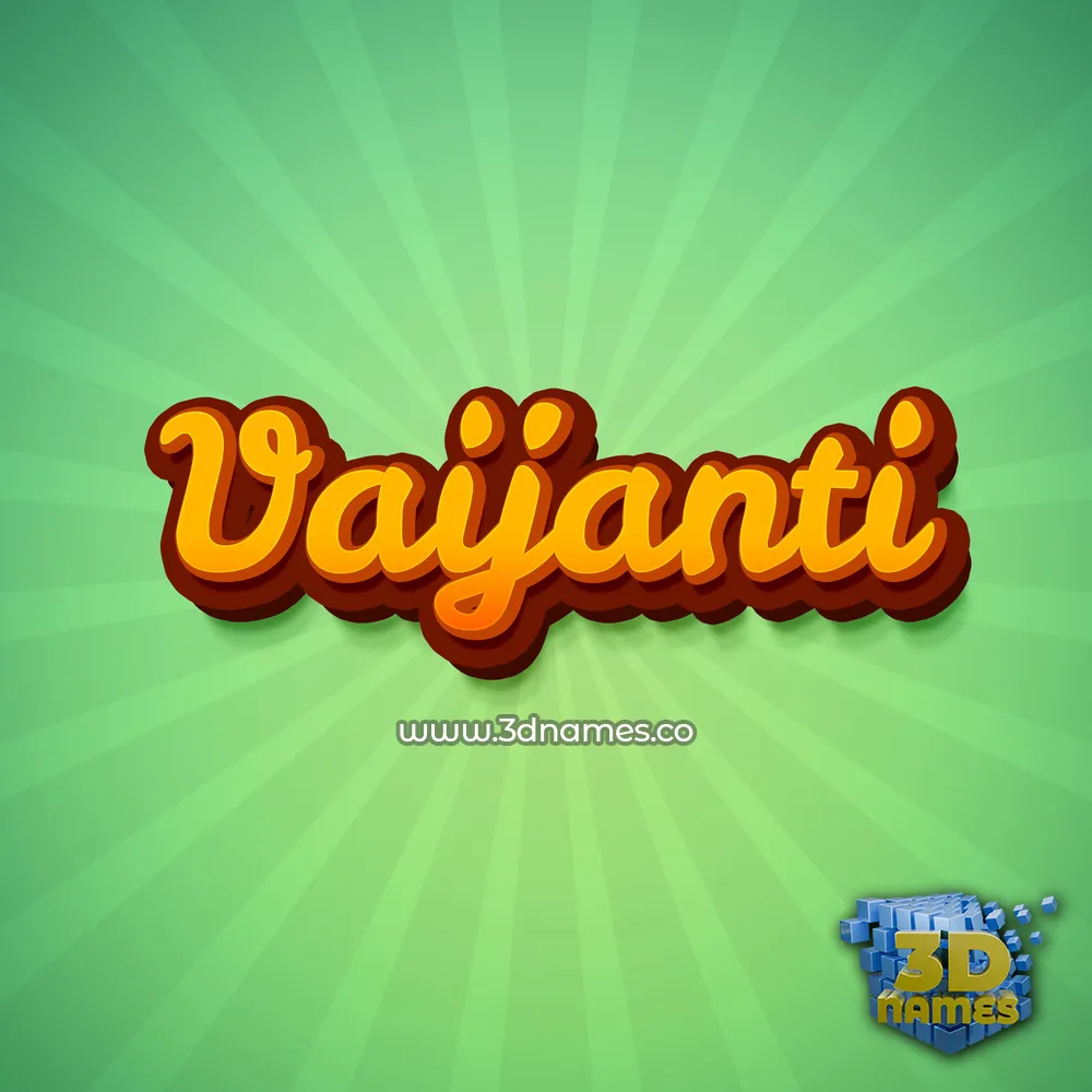 vaijanti in Green Rays style - 3D name wallpaper