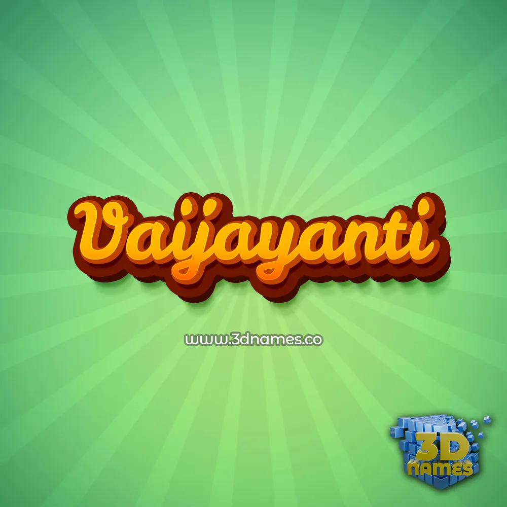 vaijayanti in Green Rays style - 3D name wallpaper