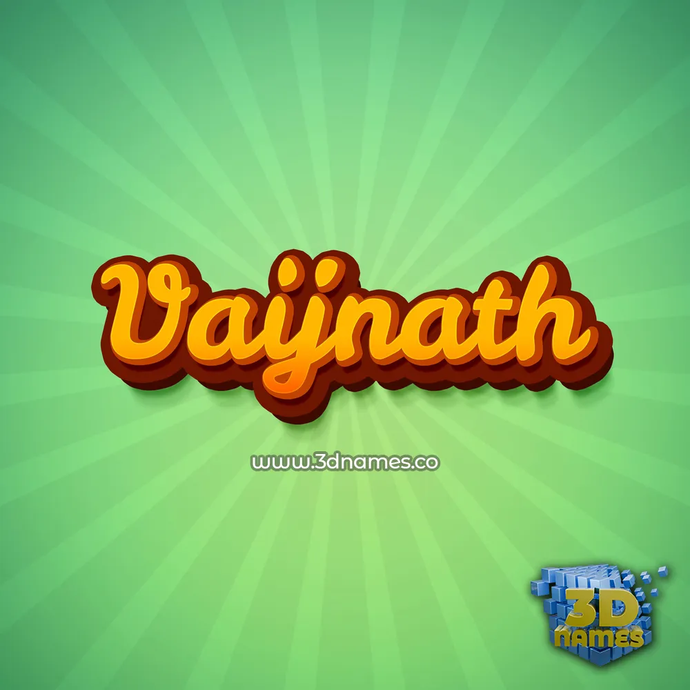 vaijnath in Green Rays style - 3D name wallpaper