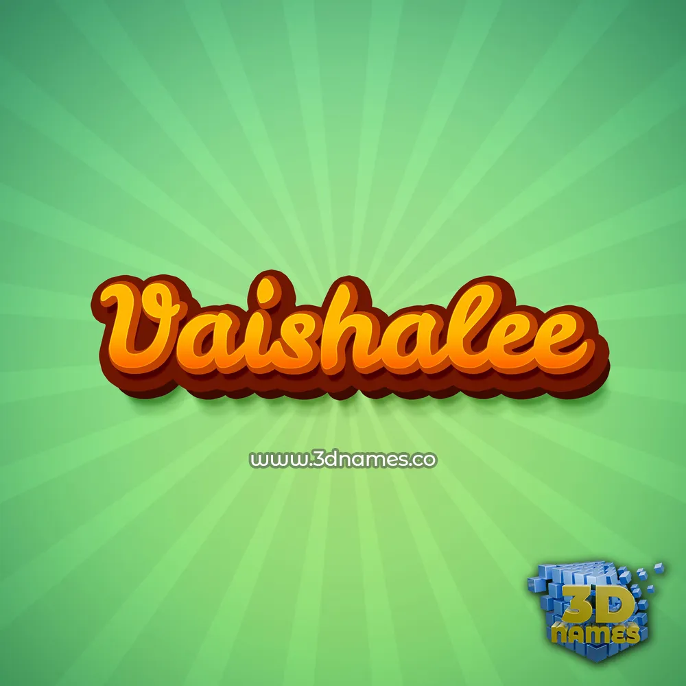 vaishalee in Green Rays style - 3D name wallpaper