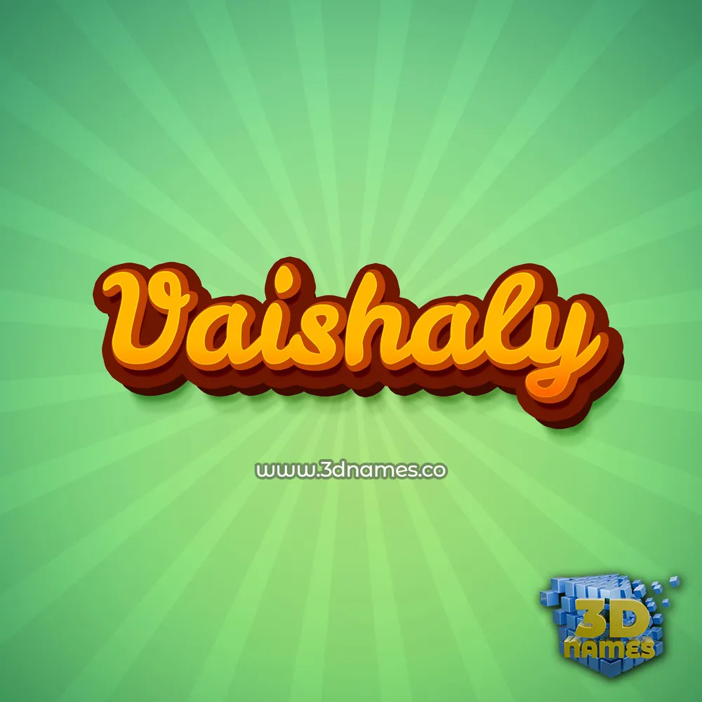 vaishaly in Green Rays style - 3D name wallpaper