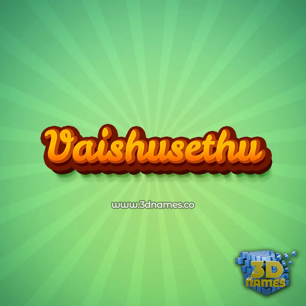 vaishusethu in Green Rays style - 3D name wallpaper