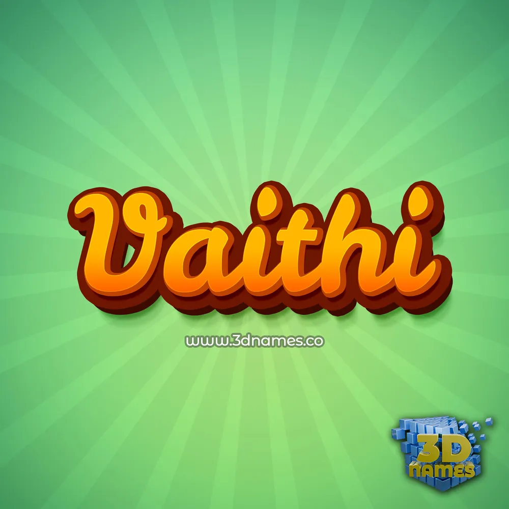 vaithi in Green Rays style - 3D name wallpaper